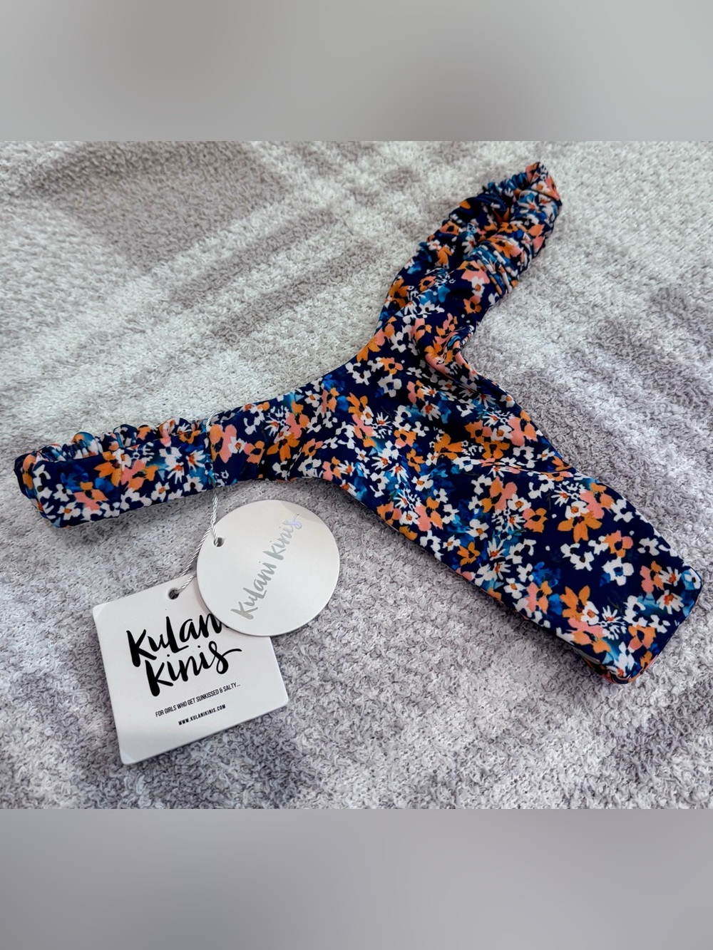 Kulani Kinis Retro Y Thong Bikini Bottom - Blissful Blossom